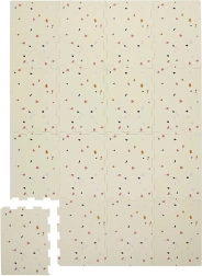 3 Sprouts penová hracia podložka terrazzo cream