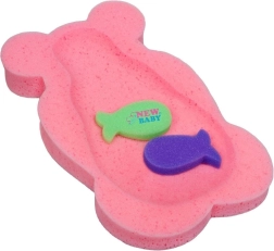 Penová podložka do vane New Baby Basic medveď ružová