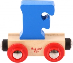 Bigjigs Rail drevený vagónik s písmenom F