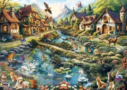 Puzzle Dedinka na okraji lesa 1000 dielikov SCHMIDT