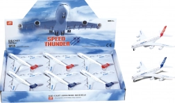 Kovové lietadlo na spätné natiahnutie 14 cm