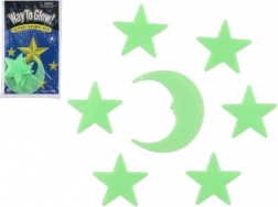 Svietiace dekorácie na stenu Hviezdy a Mesiac