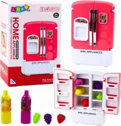 Detská hračka chladnička Ružová s ovocím a džúsmi