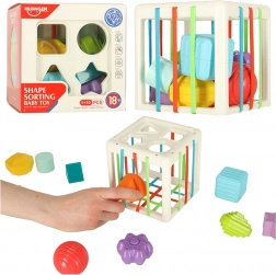 Elastická senzorická kocka s vkladačkou tvarov