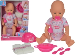 Bábika New Born Baby s doplnkami 38 cm