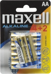 Alkalická tužková batéria AA LR6 1,5 V, 6 kusov