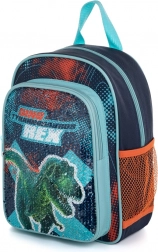 Detský batoh s flitrami Dinosaurus