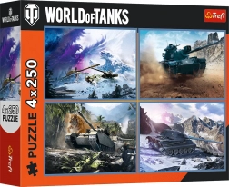 Trefl puzzle World of Tanks veľká bitka 4×250 dielikov