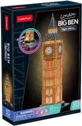3D Puzzle s LED nočný edícia: Big Ben