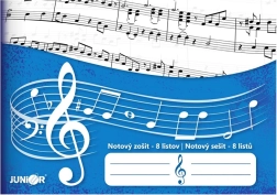 Notový zošit junior 8 listov