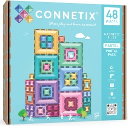 Connetix Pastel Portal Pack – kreatívne magnetické stavebnice, 48 dielov