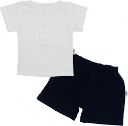 Dojčenská mušelínová súprava New Baby Summer Nature tmavomodrá 56 (0–3 m)