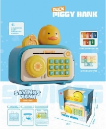 Elektronická detská pokladnička sejf Kaczuszka s PIN a odtlačkom prsta