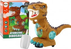 Žltý tancujúci dinosaurus s prekážkovým senzorom, svetlá a zvuky