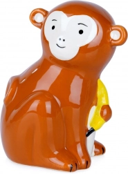 Keramická pokladnička opička s banánom