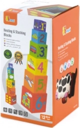 Drevené stavebné kocky pre deti od 12 mesiacov