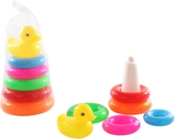 Plastová skladačka kužeľ s kačičkou 17 × 10 cm