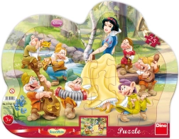 Puzzle Snehulienka a sedem trpaslíkov 25 dielikov