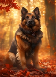 Diamantové maľovanie nemecký ovčiak 30 × 40 cm