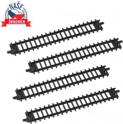 Rovné koľaje pre detské vláčiky – sada 4 kusov