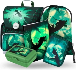 Školský set Drak Baagl: Aktovka, Peračník, Vrecúško, Dosky a Box na Desiatu