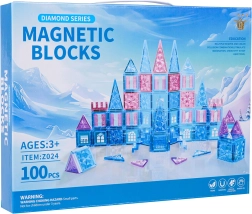 Magnetická stavebnica ICE SNOW, 100 dielov