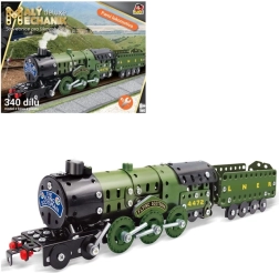 Malý mechanik parná lokomotíva s uhoľákom stavebnica