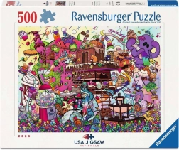 Ravensburger puzzle USA Jigsaw Nationals: Sladké ihrisko (500 dielikov)