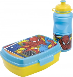 Detská jedálenská sada 2v1 SPIDERMAN – fľaša 380 ml a desiatový box