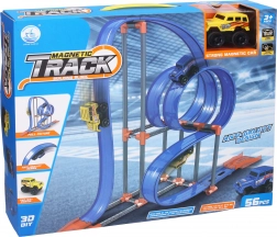 Magnetická pretekárska dráha s autom na zotrvačník