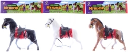 Plastový koník so semišovým povrchom 16 cm