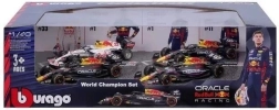 bburago 1:43 formula 1 red bull racing rb20 4‑pack (2024) – verstappen a pérez