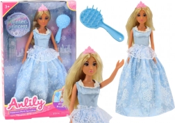 Bábika Anlily kráľovná ľadu v modrých šatách