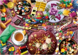 Puzzle Šijací stôl 2000 dielikov Educa