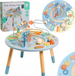 Drevený Stôl Aktivit Morský Život - Hudobný a Edukačný