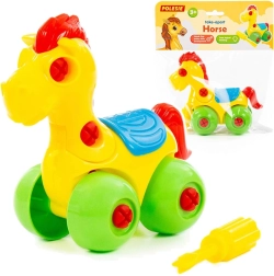 Skrutkovací koník – montážna hračka pre deti 3+