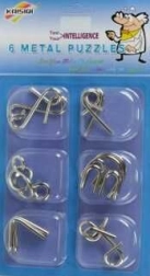 Sada šiestich kovových hlavolamov