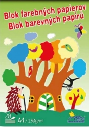 Skicák A4 s farebnými listami 20 ks