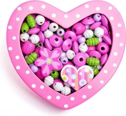 Korálky na navliekanie sada Srdiečko