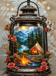 Diamantové maľovanie Magická lucerna 30 × 40 cm