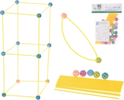 Kreatívna stavebnica – Trubkové tyčky pre výrobu stanov a stavieb, 75 dielov