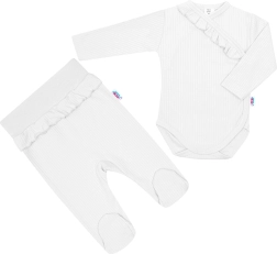 Dvojdielna dojčenská súprava New Baby Stripes, biela
