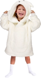 Hrejivá televízna mikinová deka s kapucňou pre deti