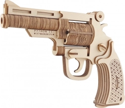 Woodcraft drevené 3D puzzle revolver