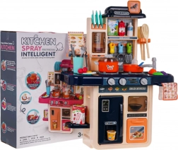 Detská kuchynka s osvetlením, zvukmi, tečúcou vodou a parou, 42 dielov