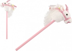 Jednorožec na palici s plyšovou hlavou a zvukovými efektmi