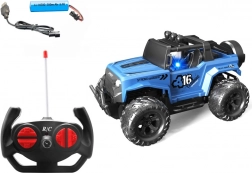 RC auto 1:16 modré s nárazníkom a tlmičmi