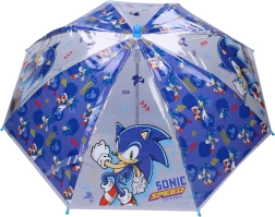 Detský priehľadný dáždnik Sonic Rainy Days, modrý