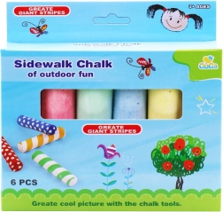 Farebné školské kriedy v krabičke, 6 ks