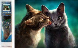 NORIMPEX Diamantové maľovanie Mačacia láska 30x40 cm